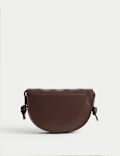 Leather Woven Saddle Bag
