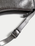 Leather Buckle Detail Shoulder Bag
