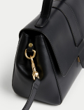 Leather Top Handle Cross Body Bag
