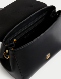 Leather Top Handle Cross Body Bag