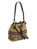 Straw Duffle Cross Body Bag