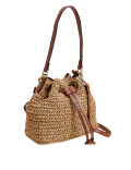 Straw Duffle Cross Body Bag