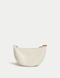 Leather Pleated Sling Cross Body Bag