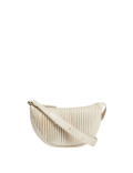 Leather Pleated Sling Cross Body Bag