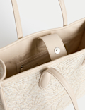Fly Knit Embroidered Market Tote