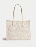 Fly Knit Embroidered Market Tote