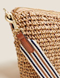 Straw Sling Cross Body Bag