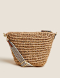 Straw Sling Cross Body Bag