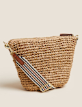 Straw Sling Cross Body Bag