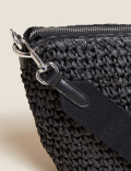 Straw Sling Cross Body Bag