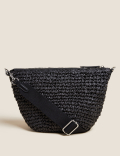 Straw Sling Cross Body Bag