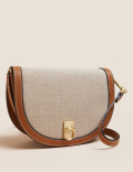 Canvas Saddle Cross Body Bag