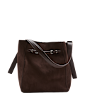 Suedette Buckle Tote Bag