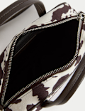 Suedette Mini Bowler Cross Body Bag