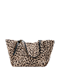 Suedette Animal Print Slouchy Tote Bag