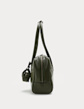 Faux Leather Bowler Bag