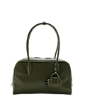 Faux Leather Bowler Bag