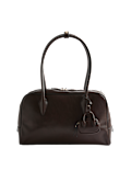 Faux Leather Bowler Bag