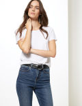 Leather Ring Buckle Hip Belt
