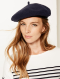 Pure Wool Trim Felt Beret