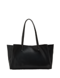 Faux Leather Structured Tote Bag