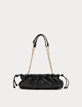 Ruched Chain Shoulder Bag