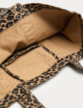 Canvas Leopard Print Tote Bag