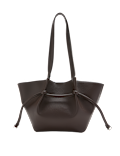Faux Leather Pinched Mini Tote Bag
