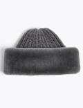 Knitted Textured Cossack Hat