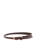 Leather Skinny Buckle Belt
