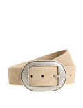 Wide Suede Buckle Chunky Belt