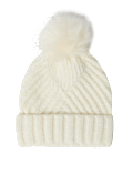 Knitted Faux Fur Bobble Beanie Hat