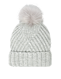 Knitted Faux Fur Bobble Beanie Hat