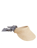 Straw Ribbon Detail Visor