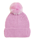 Knitted Faux Fur Pom Hat