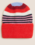 Knitted Rib Turn Up Beanie Hat