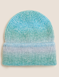 Knitted Rib Turn Up Beanie Hat