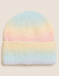 Knitted Rib Turn Up Beanie Hat