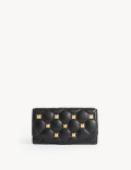 Leather Studded Foldover Purse