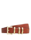 Leather Square Buckle Jean Belt
