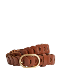 Leather Weave Jean Belt