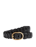 Leather Weave Jean Belt