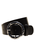 Leather Circle Buckle Waist Belt