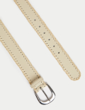 Whipstitch Detail Jeans Belt