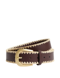 Whipstitch Detail Jeans Belt