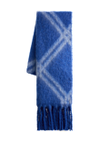 Knitted Argyle Tassel Scarf