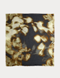 Printed Lightweight Scarf with Wool