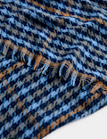 Checked Fringed Scarf