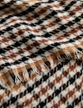 Checked Fringed Scarf