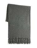 Pinstripe Tassel Scarf